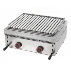 Grill à pierres de lave réglables, L 600 x P 550 x H 250 mm, 50 Kg
