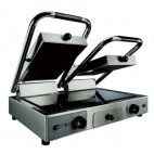 Grill vitrocéramique  double, L 600 x P 410 x H 170 mm, 2000 W, plaques inf  et sup lisses