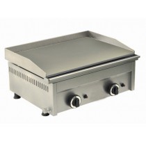 Plaque à hamburger à gaz lisse en acier 2 brûleurs 6400W
