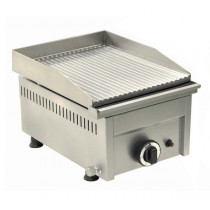 Plaque à hamburger à gaz rainurée en acier 1 brûleur 3200W