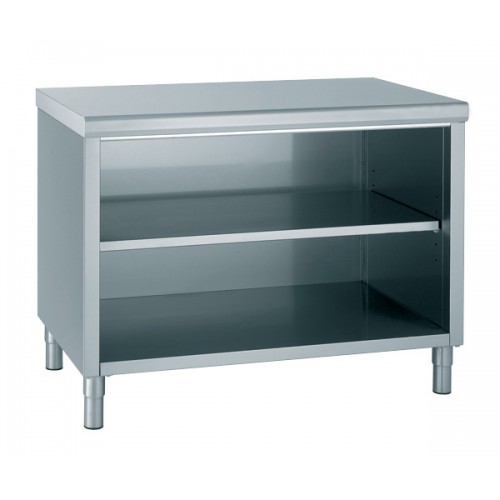 Meuble inox porte ouverte sur 1 face sans dosseret largeur 700 mm Meuble inox porte ouverte sur 1 face sans dosseret largeur 700 mm