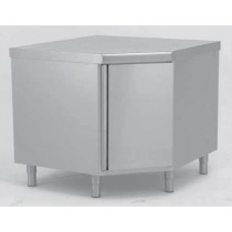 Meuble d’angle inox, largeur 1000 mm 