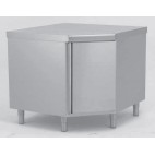 Meuble d’angle inox, largeur 1000 mm 