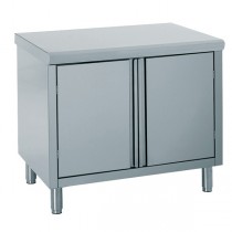 Meuble d’angle inox, largeur 1000 mm 