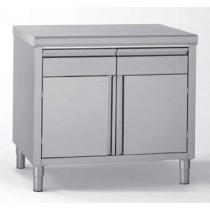 Meuble avec 2 portes battantes et 2 tiroirs longueur 1000 mm