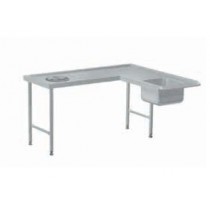 Table de tri avec départ en angle, en acier inoxydable, 1600 mm