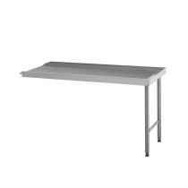 Table de sortie, raccordable à droite ou à gauche, en acier inoxydable, largeur 600 mm
