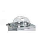 Couvercle empilable, polycarbonate transparent pour chariot neutre pour deux piles d’assiettes ,sans couvercle