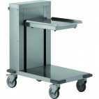 Chariot à verres à niveau constant acier inoxydable plate-forme 510 x 510 mm