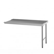Table de glissement avec plage arrière sur-mesure acier inoxydable 2 pieds largeur 700 à 759 mm