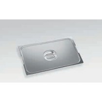 Couvercle inox GN 1/1 avec encoches pour anses fixes ou rentrantes