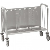 Chariot porte-assiette, en acier inoxydable, 200 assiettes, hauteur 810 mm