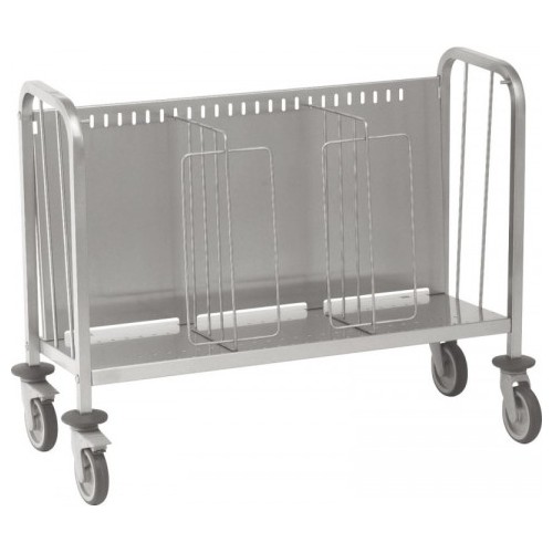 Chariot porte-assiette acier inoxydable 200 assiettes H 810 mm