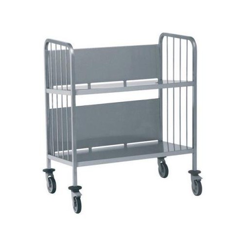 Chariot soudé à 2 niveaux acier inoxydable largeur 670 mm Chariot soudé à 2 niveaux acier inoxydable largeur 670 mm