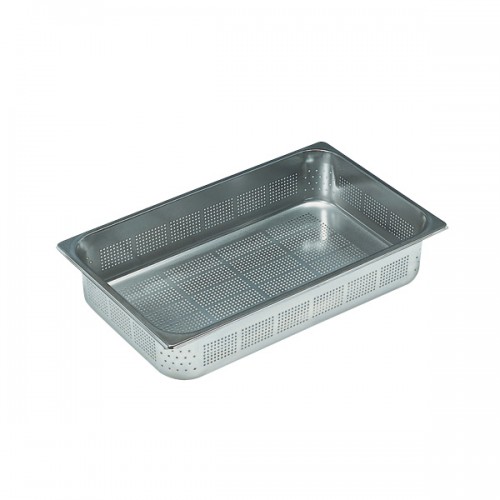Bac gastronorme acier inox perforé sans anses GN 1/1, 530 x 325 mm Bac gastronorme acier inox perforé sans anses GN 1/1, 530 x 325 mm