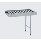 Table à rouleau simple, acier inoxydable 2 pieds largeur 600 mm