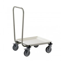 Porte-casiers fond ABS à dosseret, en acier inoxydable, hauteur 225 mm