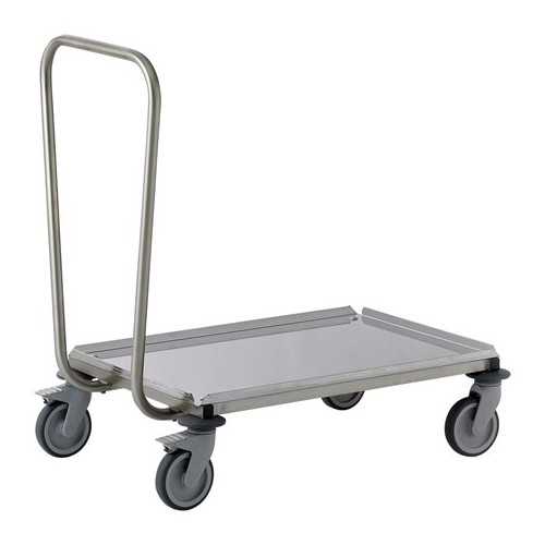 Porte-plateaux tout inox à dosseret hauteur 900 mm Porte-plateaux tout inox à dosseret hauteur 900 mm