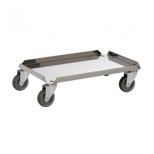 Socle rouleur euronorme acier inoxydable hauteur 165 mm Socle rouleur euronorme acier inoxydable hauteur 165 mm