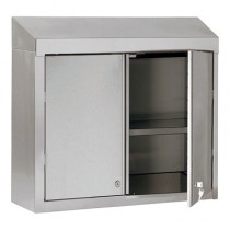 Armoire suspendue, porte battante doublée avec fermeture à clé