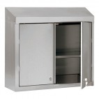 Armoire suspendue, porte battante doublée avec fermeture à clé