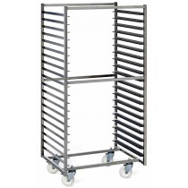 Chariot de stockage euronormes, en acier inoxydable, 600 x 800 mm