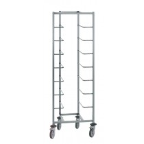 Chariot pour bac à pâton, en acier inoxydable, hauteur 1810 mm