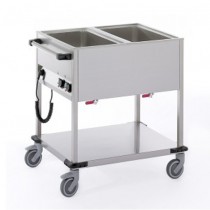 Chariot bain-marie, en acier inoxydable, hauteur 900 mm