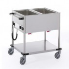 Chariot bain-marie, en acier inoxydable, hauteur 900 mm