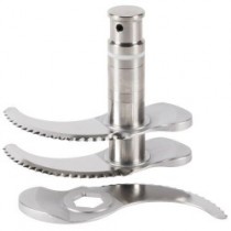 Couteau inox cranté 3 lames pour cutter vertical modèle R 23