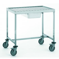 Chariot de dessouvidage, en acier inoxydable, largeur 600 mm 