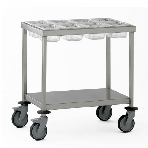 Chariot à épices acier inoxydable largeur 750 mm Chariot à épices acier inoxydable largeur 750 mm