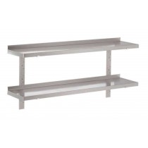 Etagères sur crémaillères pleines en inox ferritique, 700x300x300 mm