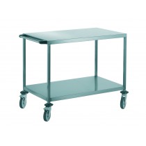 Chariot polyvalent, avec 2 plateaux 1000 x 600 mm, hauteur 850 mm 