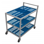 Chariot HACCP, en inox aisi 304, profondeur 625 mm