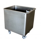 Cuve roulante avec bonde + crepine inox AISI 304 180 litres