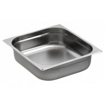 Bac gastronorme acier inox sans anses GN 2/3, 354 x 325 mm