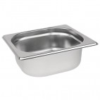 Bac gastronorme acier inox sans anses GN 1/6, 176 x 162 mm