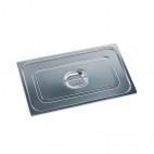 Couvercle inox GN 1/2 avec poignée pour bacs gastronormes