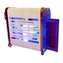 Carter inox avec lampes à économie d'energie et glu, 230V Mono 