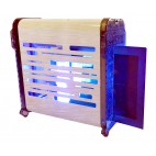 Carter inox avec lampes à économie d'energie et glu 230V Mono 