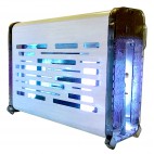 Carter inox avec lampes à économie d'energie et glu, 230V Mono 