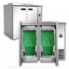 Poubelle réfrigérée inox 2 portes 660 L