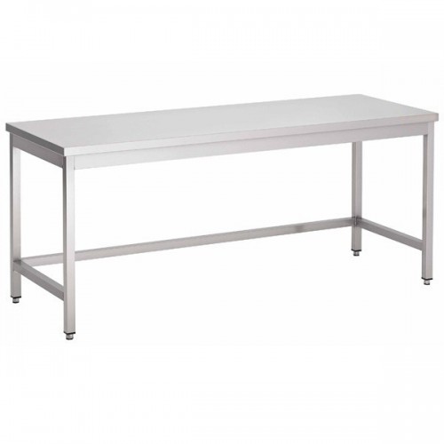 Table de travail Inox AISI 430 sans sous-tablette, L 1800 x P 800 x H 850 mm Table de travail Inox AISI 430 sans sous-tablette, L 1800 x P 800 x H 850 mm