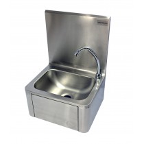 Lave main cuisine professionnelle,  commande fémorale, L 400 x P 340 x H 560 mm