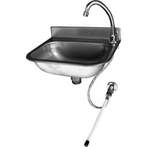 Lave main cuisine professionnelle, éco dosseret H-50 mm, L 380 x P 310 x H 190 mm