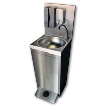 Lave main cuisine professionnelle, autonome,commande au pied,  L 400 x P 420 x H 850/1300 mm
