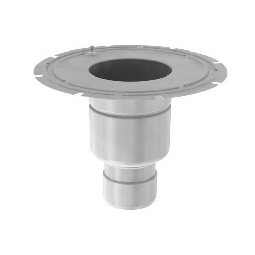 Boitier siphon inox Ø 157 mm garde d‘eau 50 mm sortie verticale Boitier siphon inox Ø 157 mm garde d‘eau 50 mm sortie verticale