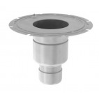 Boitier siphon inox Ø 157 mm garde d‘eau 50 mm sortie verticale