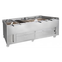 Churrasco professionnel Grills à Charbon de Bois rotatifs Ligne 920 Simple hauteur 900 mm